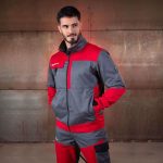 Ljetna radna bluza eos stretch grey red