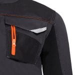 radna bluza kastor stretch grey detalj